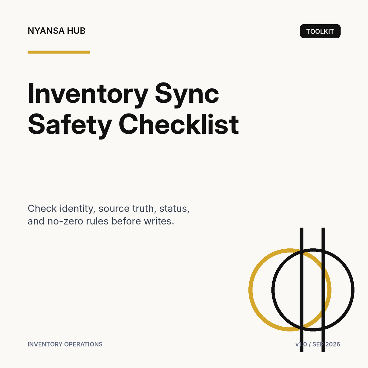Multichannel Inventory Sync Safety Checklist — Nyansa Hub